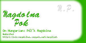 magdolna pok business card